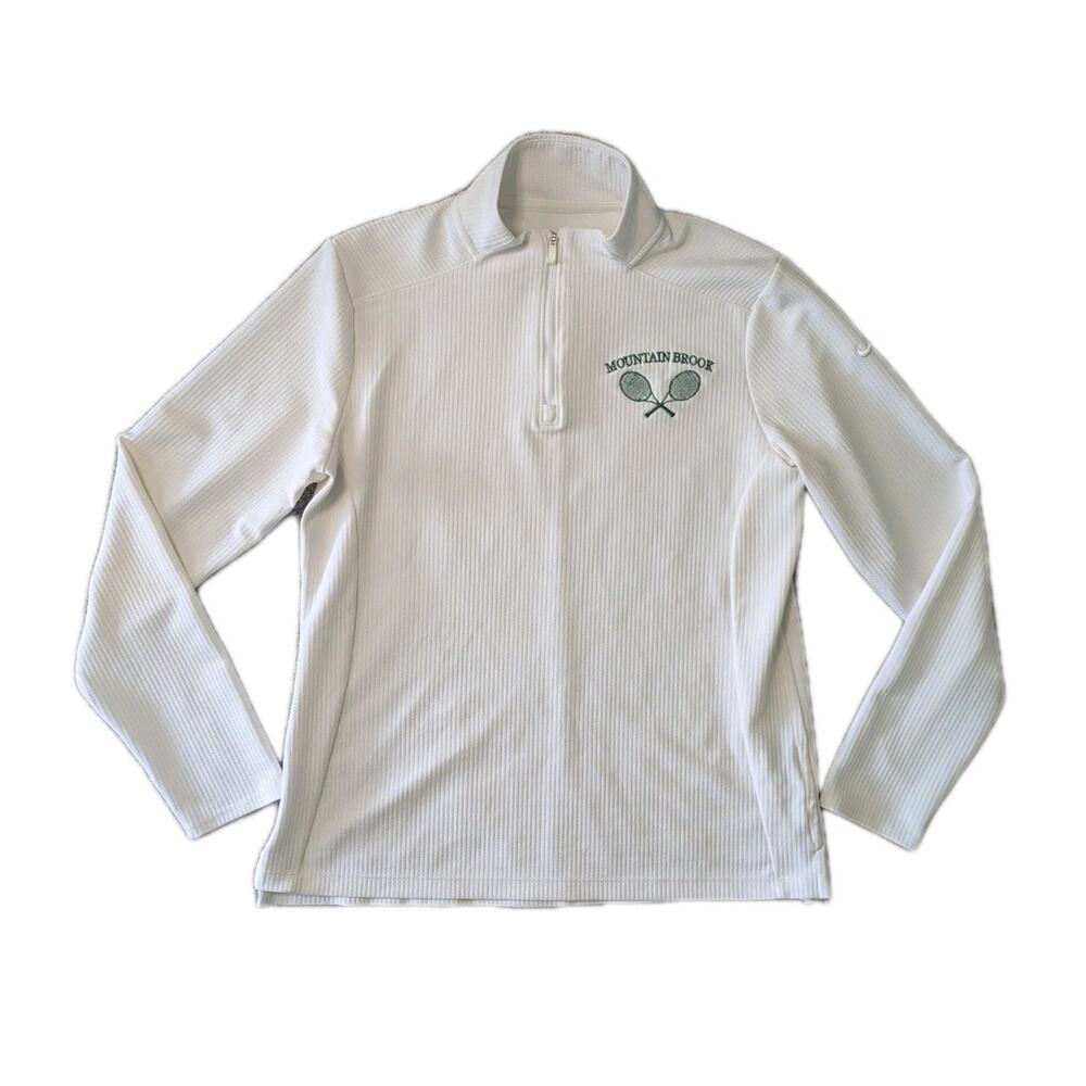 Nike Dri Fit Mountain Brook Alabama Tennis 1/2 Zip UV Victory Pullover Medium